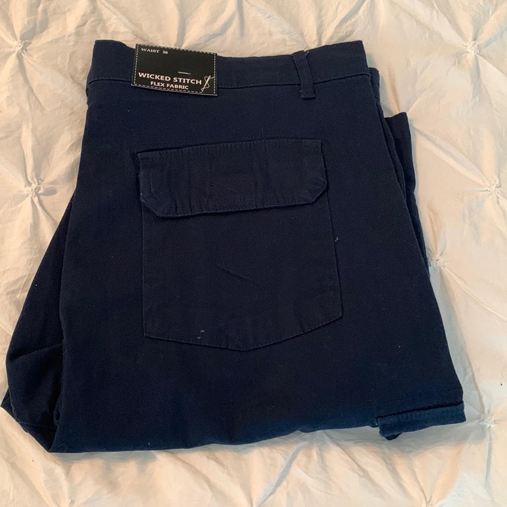 Mens Navy Cargo Shorts